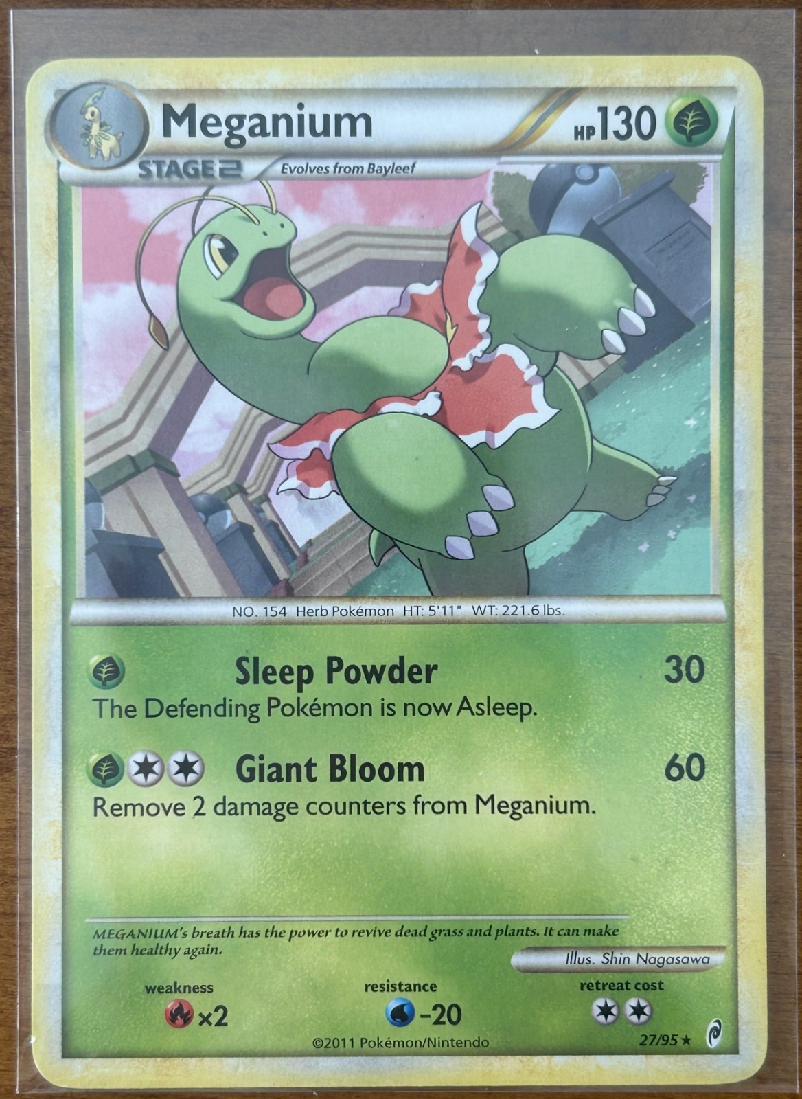 Pokemon Meganium 27/95 2011, Call of Legends (Lightly Played)