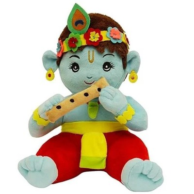 Mantra Chanting Baby Krishna (28 CM) | Musical Soft Plush Toy/ Infants,Toddlers