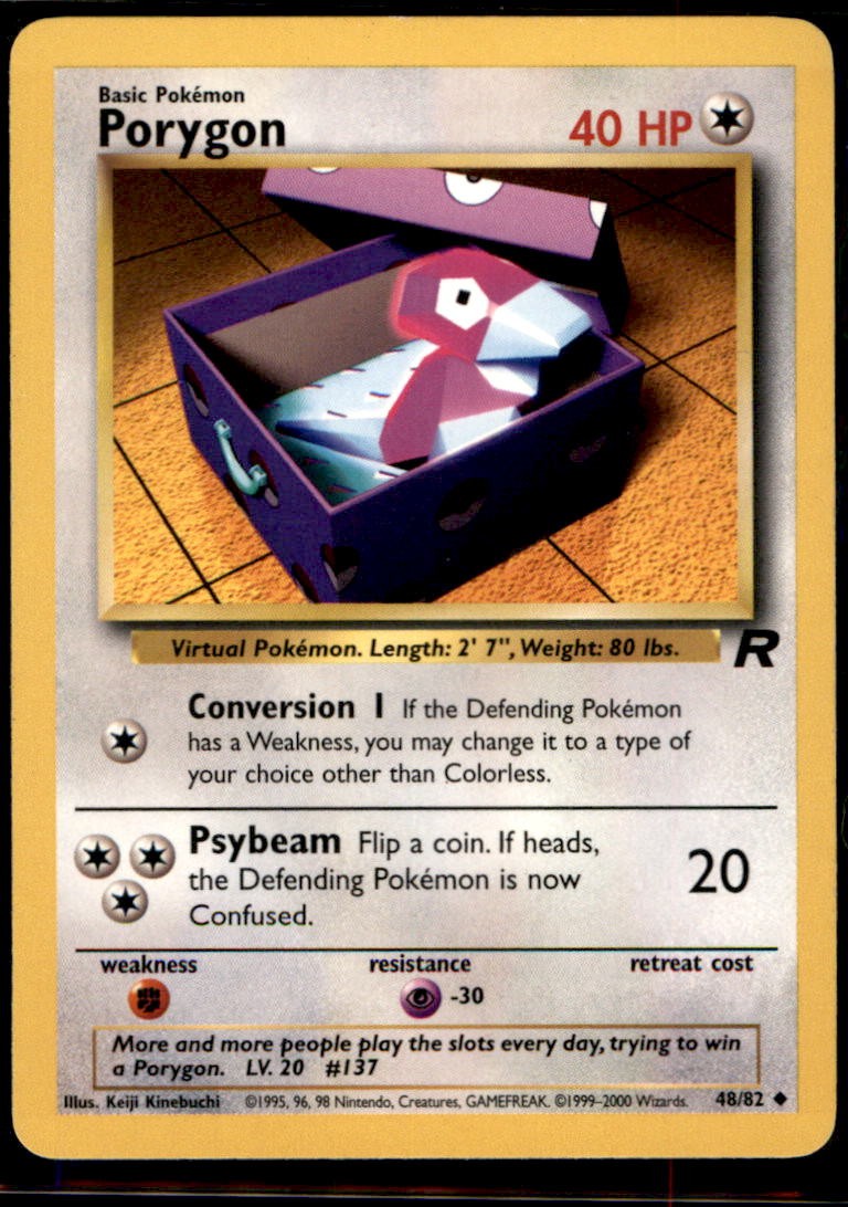 Porygon Uncommon Team Rocket 48/82 NM Pokemon TCG WOTC