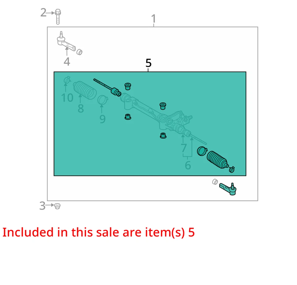 Steering Gear/Rack Power Rack And Pinion Fits 07-09 FJ CRUISER 5252780 Foto 3 de 4