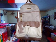 Itzy Ritzy Diaper Bag/Backpack Brown Cream With Changing Pad Excellent Condition