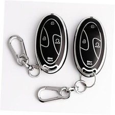 7-Button Key Fob Cover for Hyundai 2024-2026 Tucson Elantra Black and Black
