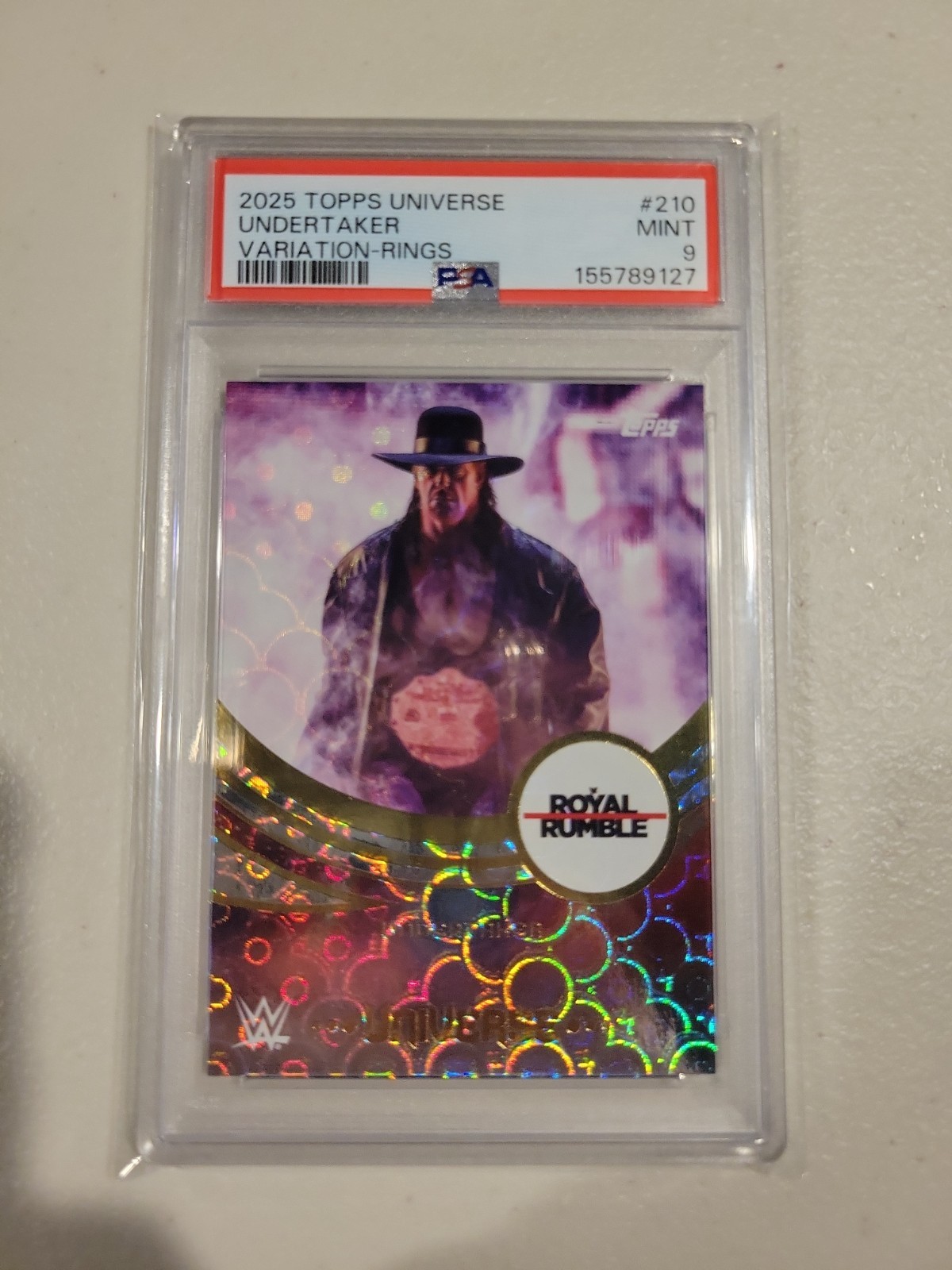 2025 Topps Universe WWE Variation - Rings #210 Undertaker PSA 9 Mint