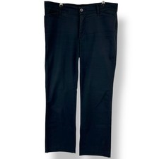 Riders by Lee Womens Easy Care Black Stretch Twill Pants Size 14 M