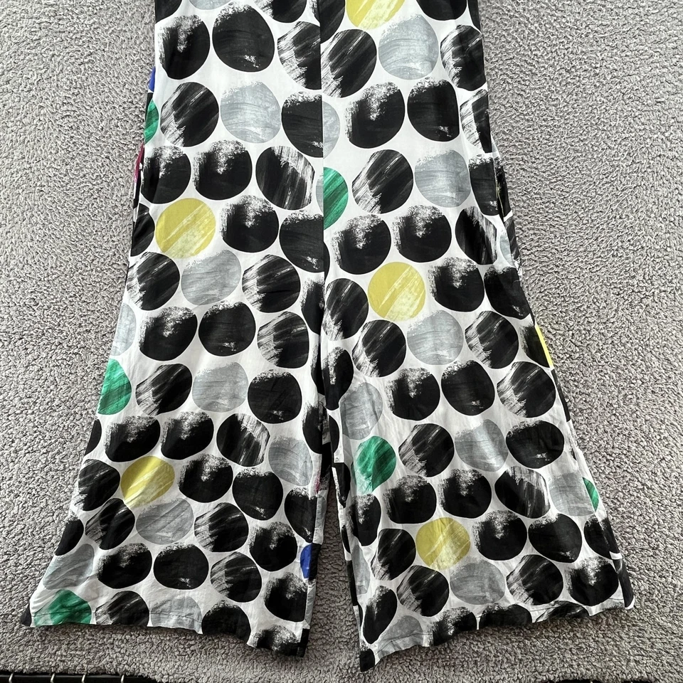 Mono Luukaa Mujer 8 Negro Lunares Agua Pierna Ancha Relajado Bolsillos Generales Foto 3 de 4