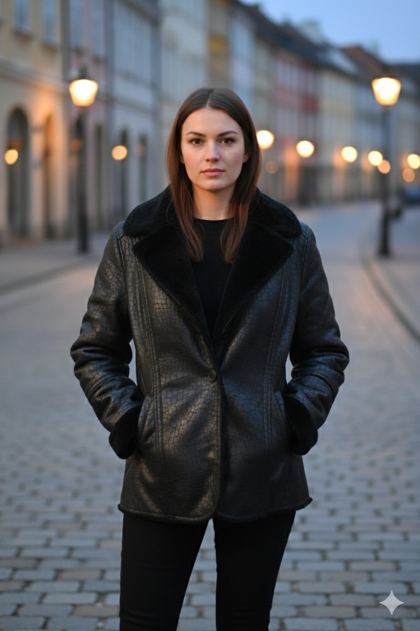vintage women's sheepskin coat Faux Fur