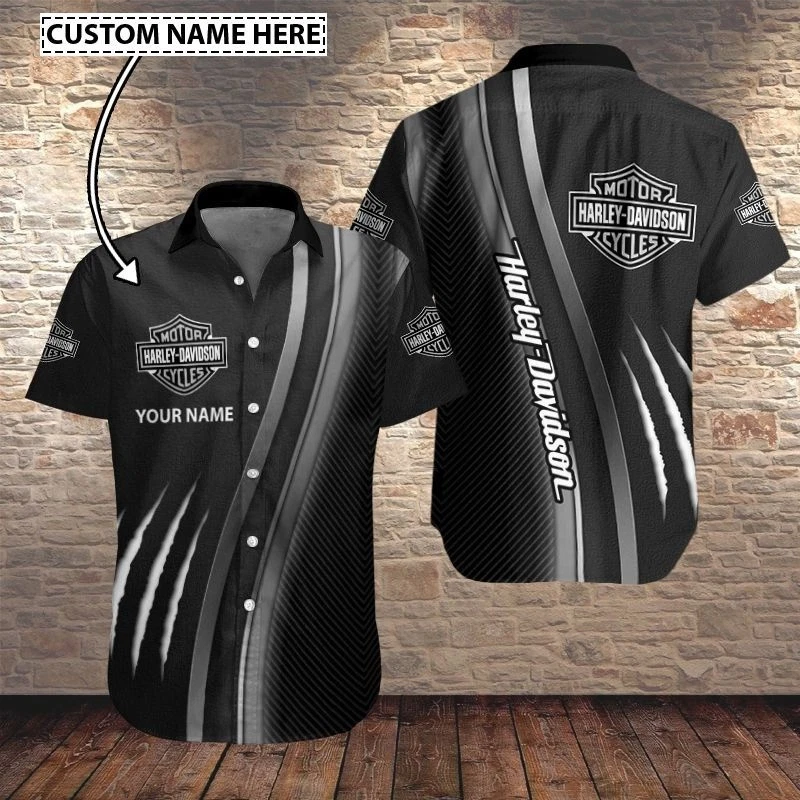 Personalized Harley Motor Davidsonn Racing Casual Shirt Button Down Unisex Adult