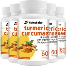 60Capsules Turmeric Curcumin 712.5mg Herbal Extract with Ginger and Black Pepper