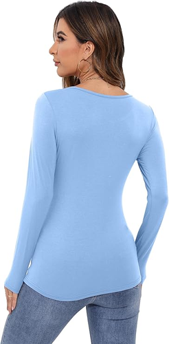 Aveto Junior himmelblaues Langarmshirt - Größe L - Damenshirts - Bild 2 von 2