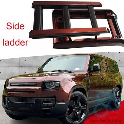 Foldable Side Window Step Ladder for Defender 130 2020-2026 Sedona Red
