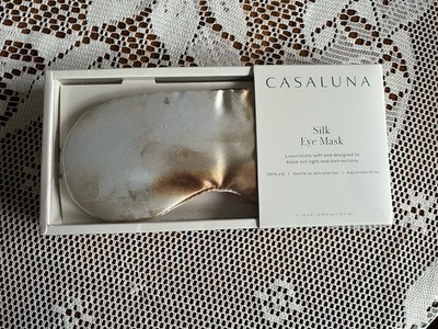 Casaluna Silk Eye Mask Blush Watercolor Single Sleep Mask 100% Silk
