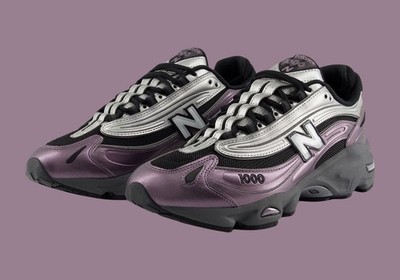 New Balance 1000 Mens Sizes Metallic Silver Dark Ice Wine  display picture 3