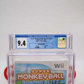 Nintendo Wii SUPER MONKEY BALL: BANANA BLITZ - CGC GRADED 9.4 A! NEW & Sealed!