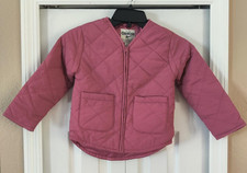OshKosh B'gosh Pink Quilted Toddler Jacket Zippered Pockets Size 5T