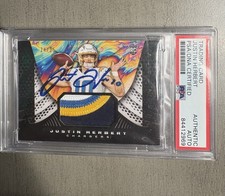 2020 Panini Black - Futuristic Relics Justin Herbert On Card RPA /25: Authentic