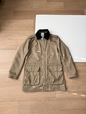 J. Lindberg Jacket Utility Field Beige Cargo Medium Corduroy Collar Minimal