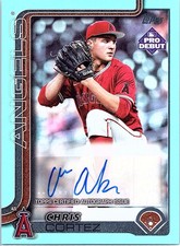 2025 Topps Pro Debut #PD-9 Chris Cortez Base Autographs Aqua Foil #/75 SN,AU
