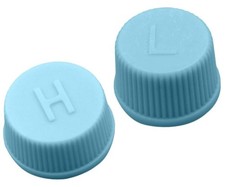 2 Pcs Blue Replacement Valve Caps for Car Air Conditioning, Leakproof R134a AC