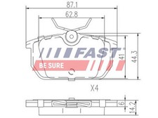 FAST Bremsbeläge Bremsklötze hinten für Audi A4 8D2 B5 1.6 1.8 80 8C B4 2.0