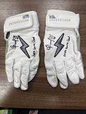 Oswaldo Cabrera Autographed Signed Bruce Bolt White Game Used Gloves (CX Auth)