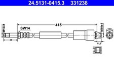 Flexible de frein Mercedes 611