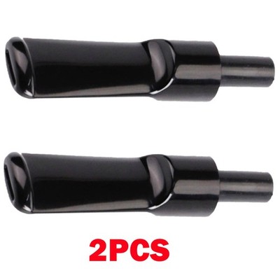 2Pcs Straight Smoking Pipe Mouthpiece Replacement Pipe Stem For Tobacco Pipe HOT