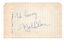 Mel Blanc - Signed Autograph Book Page - Voice of Bugs Bunny