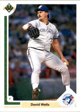 David Wells 1991 Upper Deck #583 Toronto Blue Jays FREE SHIPPING AutographDen