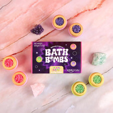 - REGALI Set Regalo Con 6 Bombe Da Bagno Cristallo, Cesto Spa Di Lusso, Idee Reg