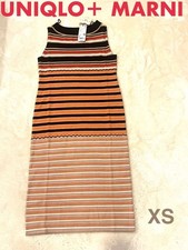 Uniqlo Marni Merino Blend Border Knit Dress Sleeveless