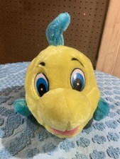 VTG The Little Mermaid Yellow Blue Flounder Fish 16