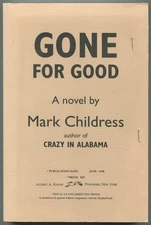 Mark CHILDRESS / Gone for Good Uncorrected Proof 1st 1997
