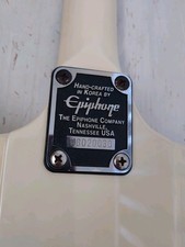1996 Epiphone Firebird III MIK Korea White Vintage Electric Guitar Rare Finish