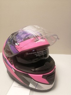 Motorradhelm ProtectWear Integralhelm Lila Pink Schwarz Gr.S