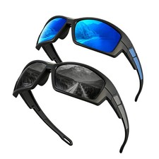 Polarized Sports Sunglasses for Men Wrap Around UV400 Sun Glasses for Running...