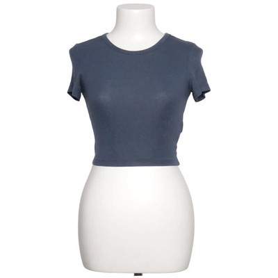 Zara, T-shirt, Größe: M, Blau, Elasthan/Viskose, Einfarbig, Damen #AVp