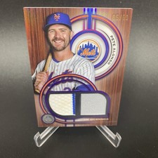 2025 Pete Alonso Topps Tribute Baseball Gold Dual Game Used Patch #'d 05/50!