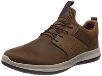 Skechers Herren Delson Axton Sneakers, Dark Brown Leather, 40 EU