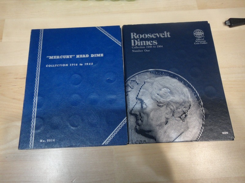 Whitman coin albums dimes lot Roosevelt 1946-1964 Mercury Head 1916-1945 (Z998)