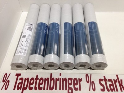 Vliestapete Erismann 6x 10123-31 (6Rollen) Uni Struktur Streifen Grau Metallic