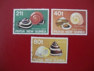 Briefmarken Papua New Guinea Muscheln