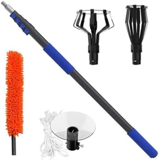 26FT Reach Light Bulb Changer for High Ceilings with Telescopic Extension Pole, 