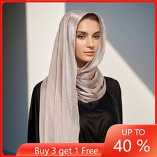 Islamic Long Scarf Women Hijab Wrap Shawl Muslim Turban Headscarf Scarves Stole