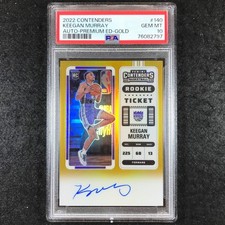 2022-23 Contenders KEEGAN MURRAY Rookie Ticket Auto Gold 6/10 #140 PSA 10 (797)