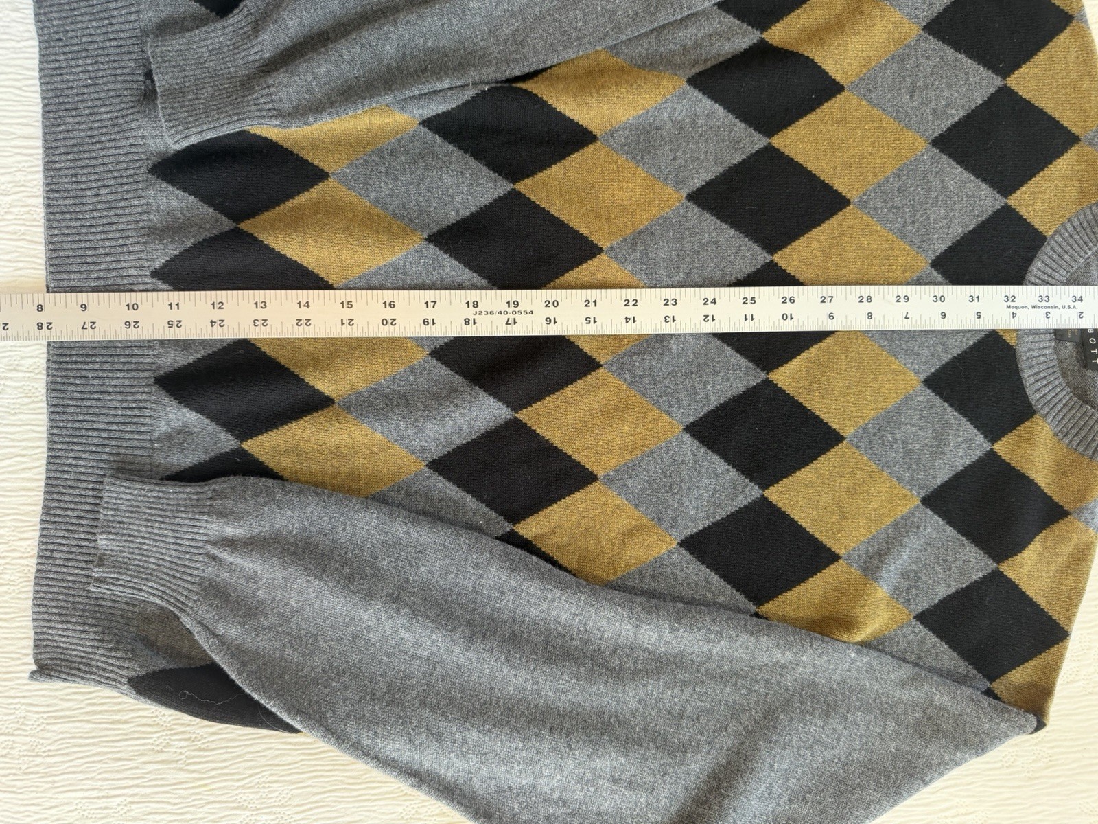 Robert Talbott Men's Pullover Sweater Argyle Size… - image 11