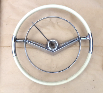 1955 1956 Mercury STEERING WHEEL w/ HORN RING Original Accessory