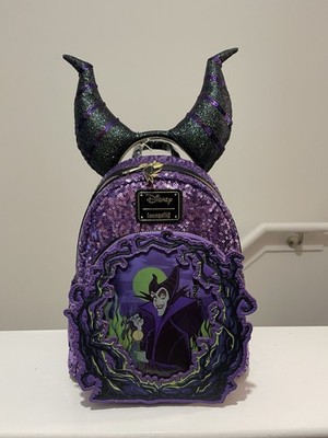 Loungefly Maleficent Lenticular Sequins Dornröschen Rucksack selten mit Ohren