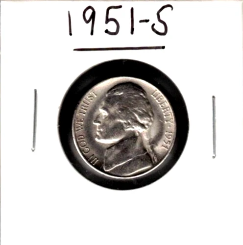 1951-S Jefferson Nickel — photo from the most recent tracked eBay sale