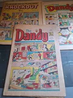 comic selection including Dandy and beano 7 titles 1960s&70s