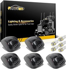 5x Black Smoke LED Roof Marker Lights
